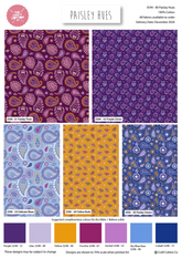 The Craft Cotton Co. Small Paisley & Geometric Hues Fabric 100% Cotton Prints 45x55cm Wide 5Pcs Fat Quarter Bundle for Quilting, Patchwork, Sewing, Home Decor